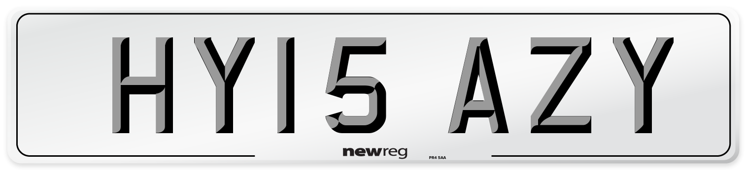 HY15 AZY Number Plate from New Reg